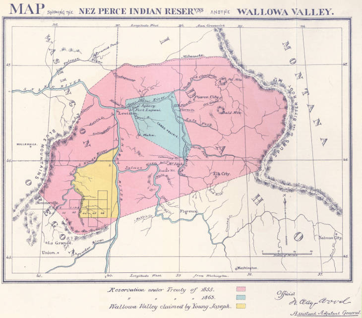 Nez. Perce Reservations: 1855, 1863, 1873